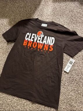 NFL Cleveland Browns Logo Tee - Brown & Orange